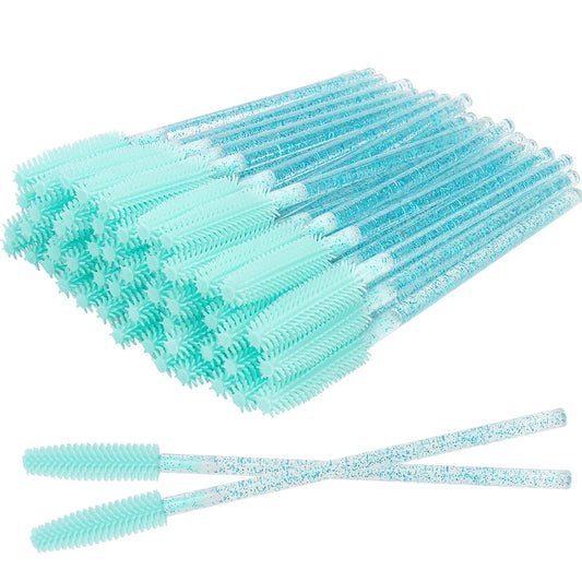 50 Pcs Silicone Crystal Mascara Wands