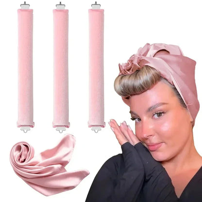 Heatless Curling Rod Headband Soft Hair Curlers with Scarf