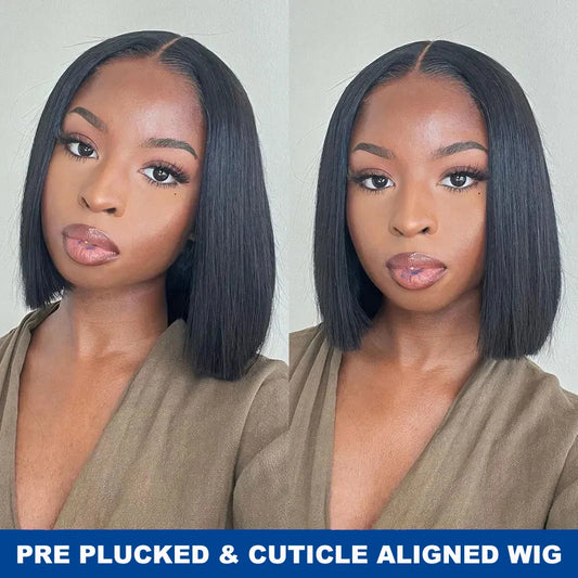 Short Bob Wigs Straight 100% Human Hair Wigs